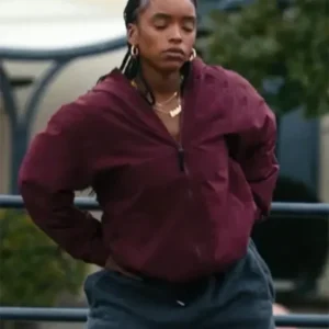 Forever S01 Lovie Simone Maroon Bomber Jacket