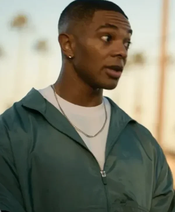 Forever S01 Xavier Mills Green Bomber Jacket