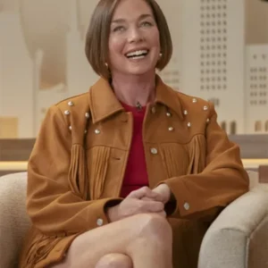 Hacks S04 Dance Mom Brown Leather Jacket