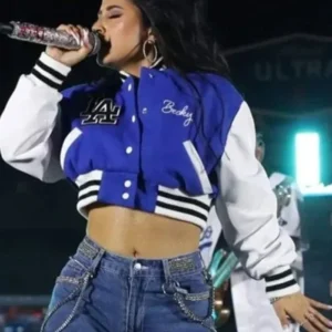 LA Becky G Cropped Varsity Jacket