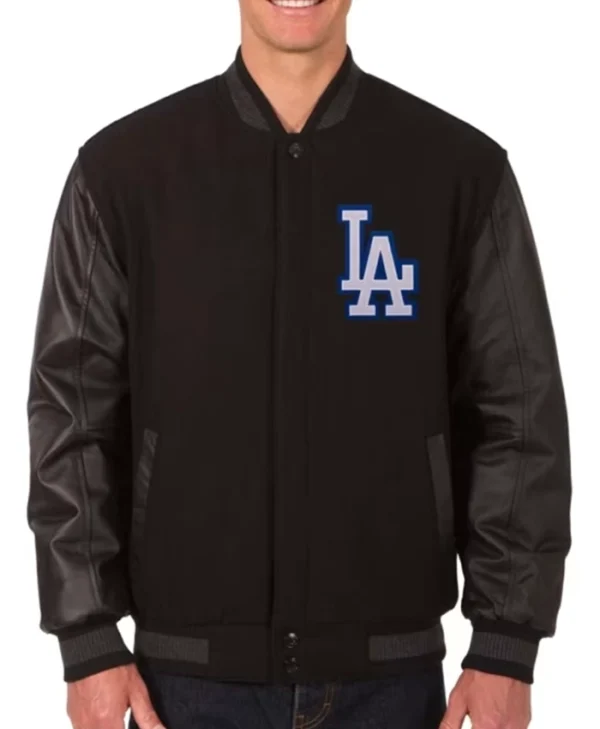 LA Dodgers Black Varsity Jacket