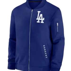 LA Dodgers Dugout Royal Blue Bomber Stylish Jacket