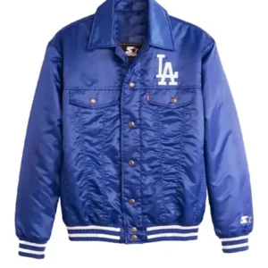 LA Dodgers Royal Silver Tab Blue Varsity Jacket