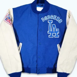 Los-Angeles-Dodgers-Blue-And-OFF-White-Varsity-Jacket
