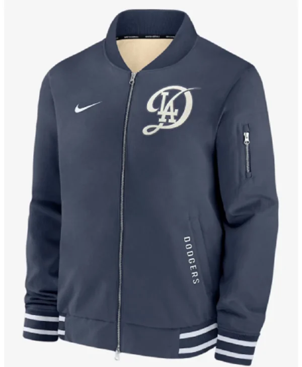Los Angeles Navy Blue Dodgers City Connect Bomber Jacket