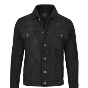Mens Classic Suede Trucker Jacket