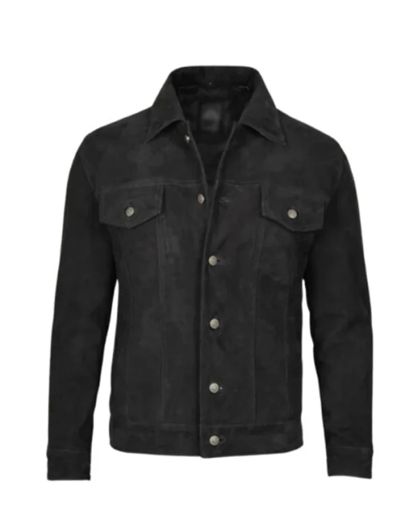Mens Classic Suede Trucker Jacket