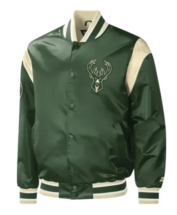 Milwaukee Bucks Force Green Varsity Jacket