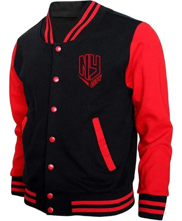 New York City Red And Black Stylish Varsity Jacket