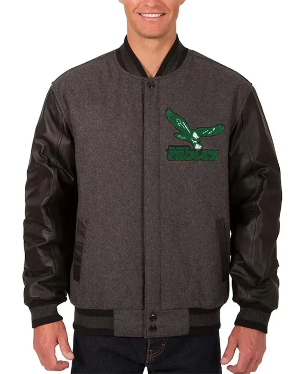 Philadelphia Eagles Charcoal And Black Jacket