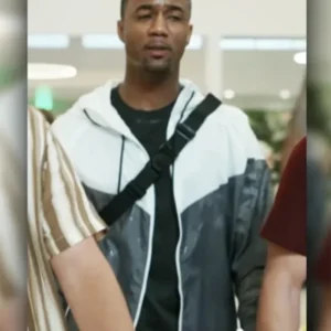 Pulse S01 Sam Elijah White And Grey Hooded Bomber Jacket