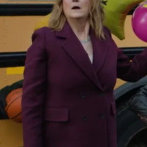 Small Achievable Goals S01 Jennifer Burgundy Wool Coat