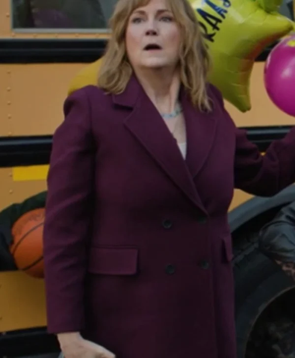 Small Achievable Goals S01 Jennifer Burgundy Wool Coat