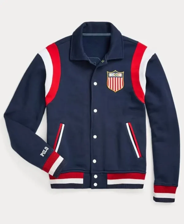 Team USA Fleece Stylish Varsity Jacket