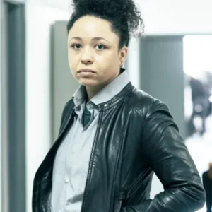 The Game 2025 Amber James Black Bomber Jacket