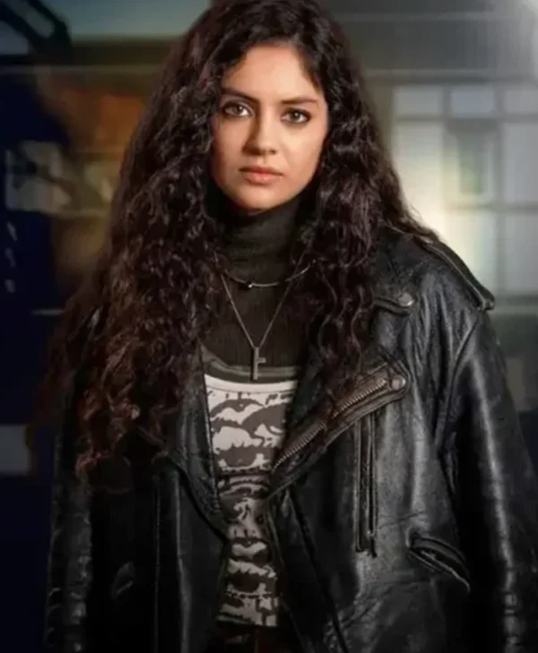 The Game 2025 Indy Lewis Black Leather Bomber Jacket