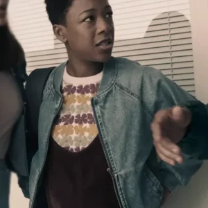 The Handmaid’s Tale S06 Moira Strand Blue Stylish Bomber Denim Jacket