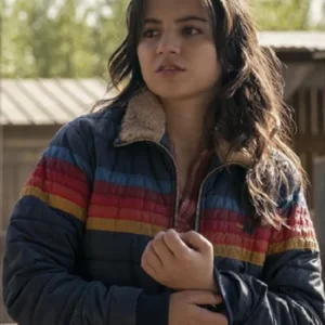 The Last Of Us S02 Isabela Merced Rainbow colour Stripe Jacket