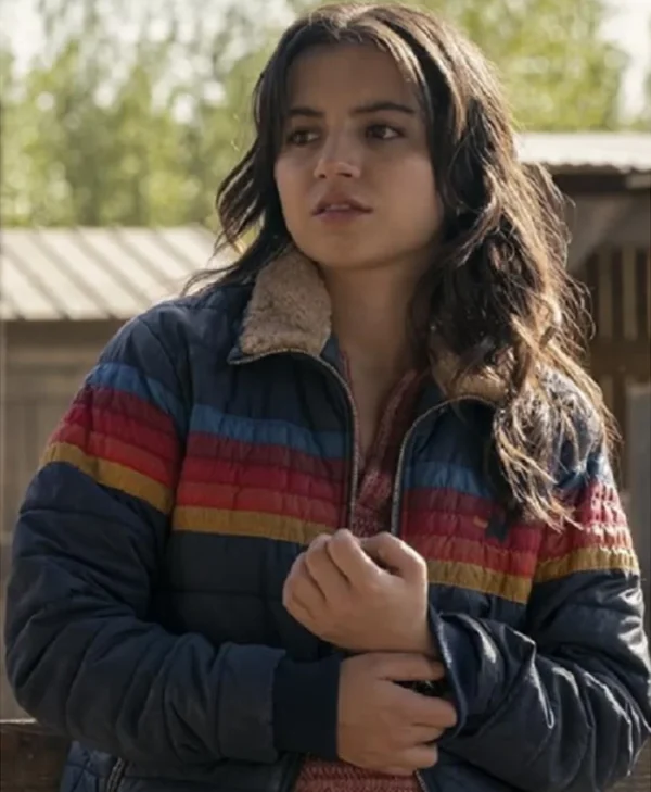 The Last Of Us S02 Isabela Merced Rainbow colour Stripe Jacket