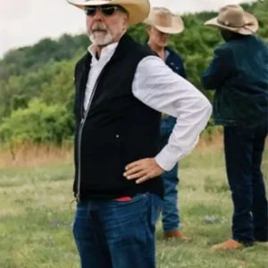 The Last Rodeo 2025 Jon Avnet Black Cotton Bomber Vest