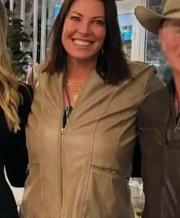 The Last Rodeo 2025 Ruvé McDonough Beige Leather Bomber Jacket
