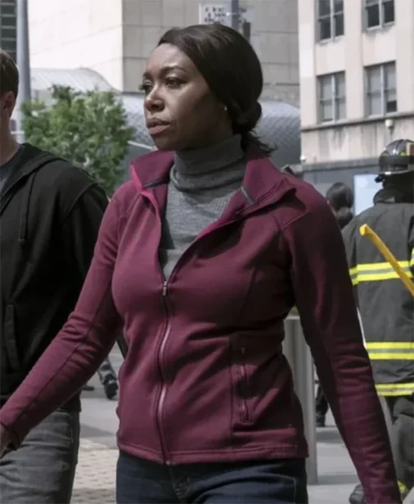 The Night Agent S02 Amanda Warren Maroon Bomber Jacket
