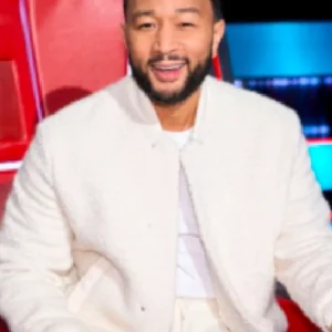 The Voice S27 John Legend White Varsity Jacket