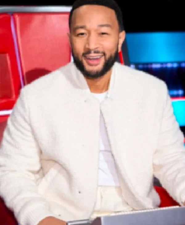 The Voice S27 John Legend White Varsity Jacket