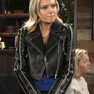 The Young And The Restless Abby Newman Black Biker Bomber Jacket