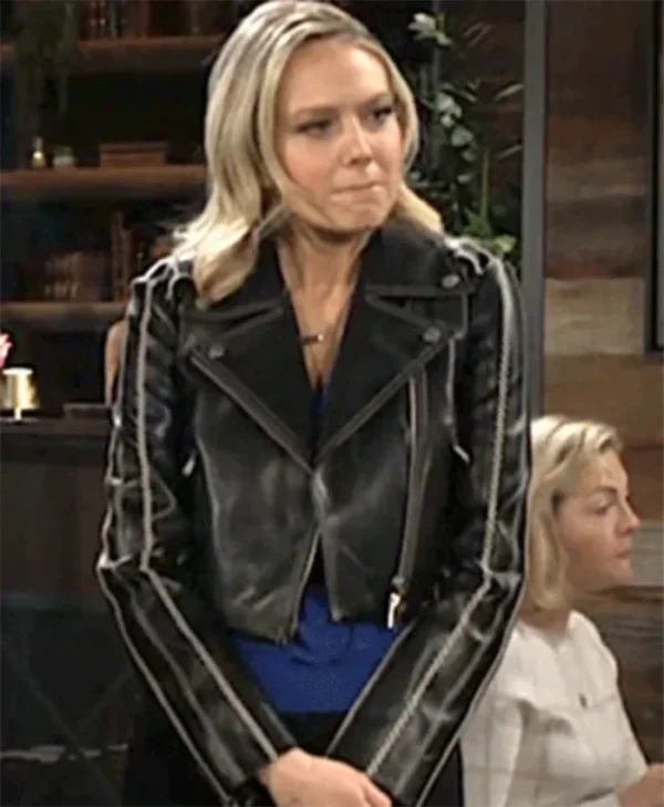The Young And The Restless Abby Newman Black Biker Bomber Jacket