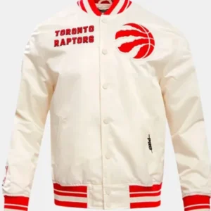 Toronto Raptors OFF-White Varsity Jacket