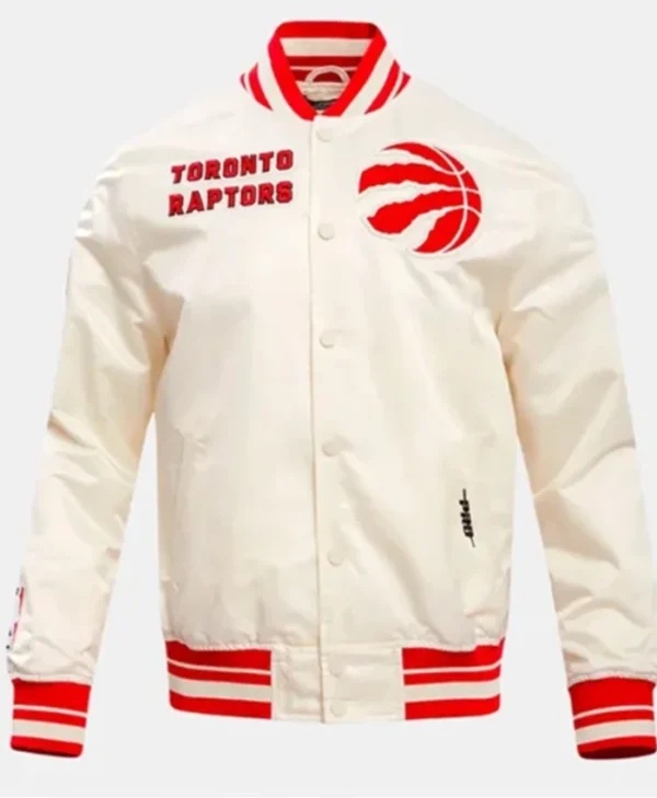 Toronto Raptors OFF-White Varsity Jacket