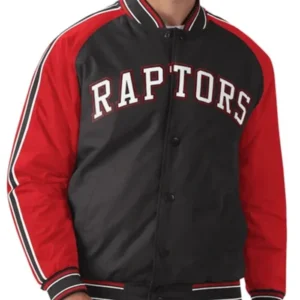 Toronto Raptors Red and Black Striped Jacket
