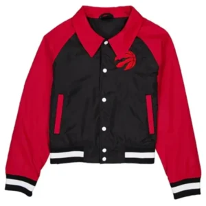 Toronto Raptors Red and Black Varsity Jacket