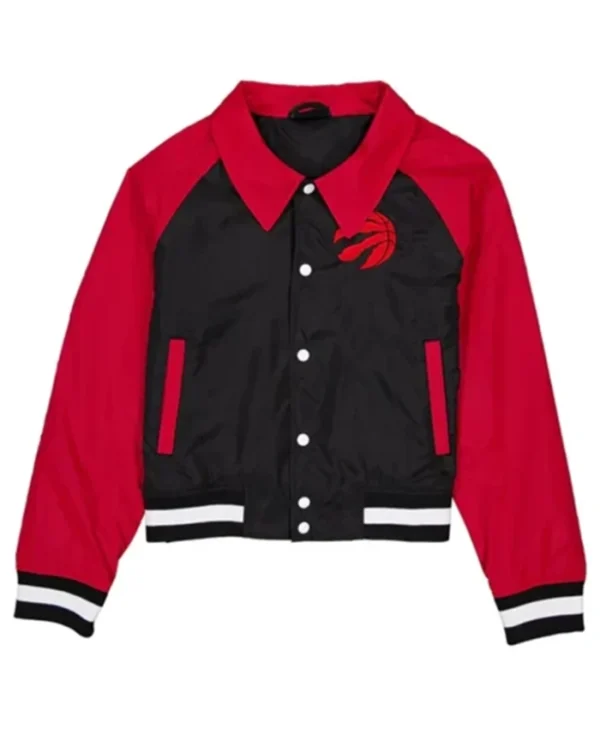 Toronto Raptors Red and Black Varsity Jacket