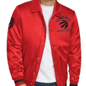 Toronto Raptors Stitch Red Varsity Jacket
