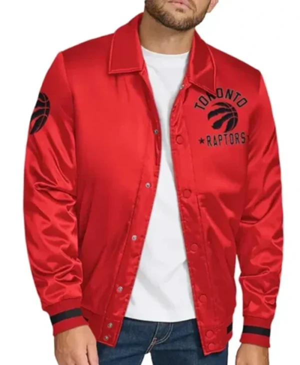 Toronto Raptors Stitch Red Varsity Jacket