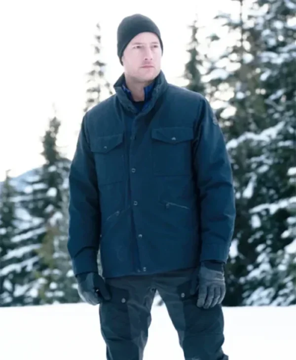 Tracker S02 Justin Hartley Black Cotton Varsity Jacket
