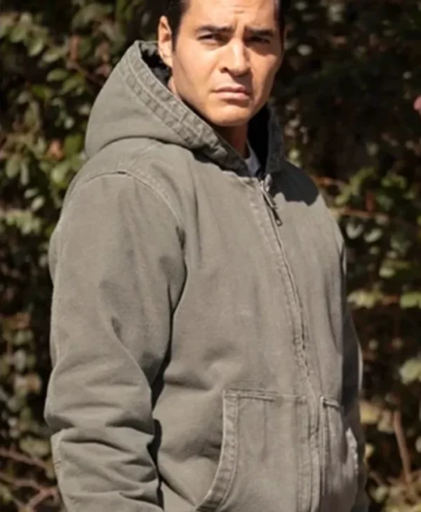 Will Trent S03 Ramon Rodriguez Grey Hooded Bomber Jacket