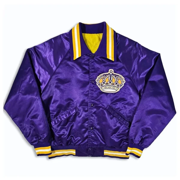 80s Los Angeles Kings Purple Varsity Jacket