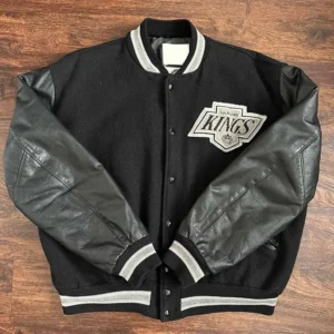 90s Los Angeles Kings Black Varsity Jacket
