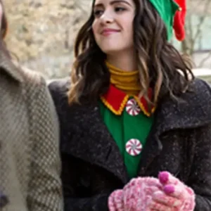 A Cinderella Story Christmas Wish Laura Marano Black Stylish Coat