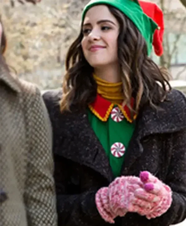 A Cinderella Story Christmas Wish Laura Marano Black Stylish Coat