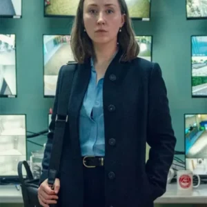 Adolescence S01 Erin Doherty Navy Blue Stylish Coat