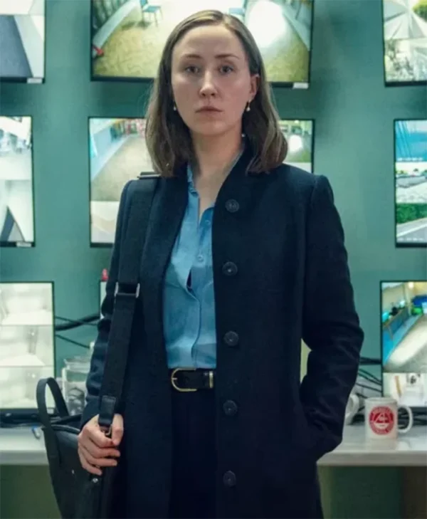Adolescence S01 Erin Doherty Navy Blue Stylish Coat