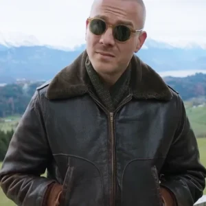 Albrecht Schuch I’m Not Stiller Leather Bomber Jacket