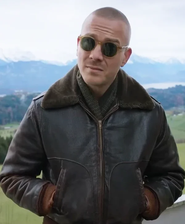Albrecht Schuch I’m Not Stiller Leather Bomber Jacket