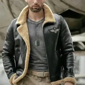 Alden Shearling Bomber Black Jacket