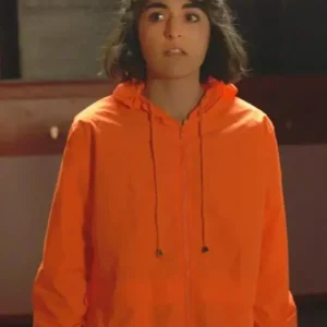 Alexis Round the Orange Hooded Jacket