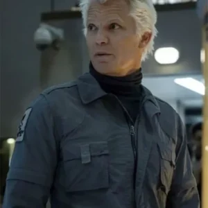 Alien Earth 2025 Timothy Olyphant Black Bomber Jacket